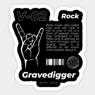 V02 Style Gravedigger Vintage Sticker